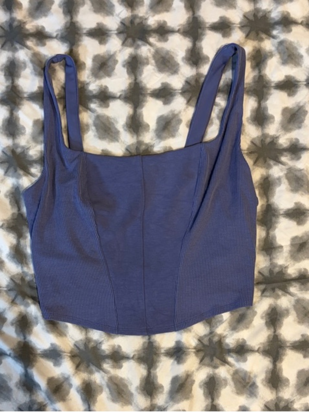 Victoria’s Secret Blue Square-Neck Cropped Tank Top